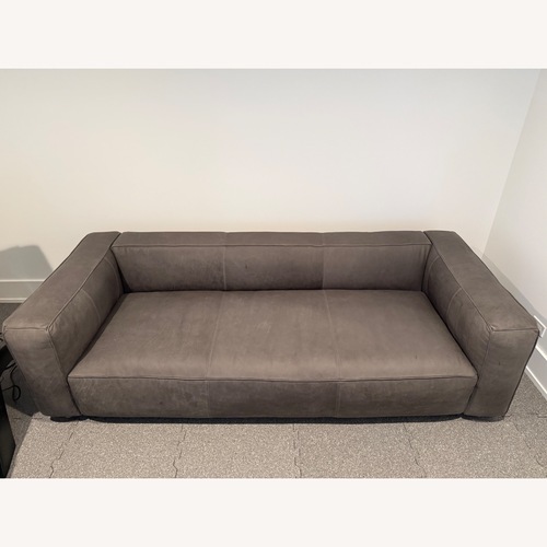 Used Arhaus Madrone Leather Sofa in Lanie Graphite for sale on AptDeco