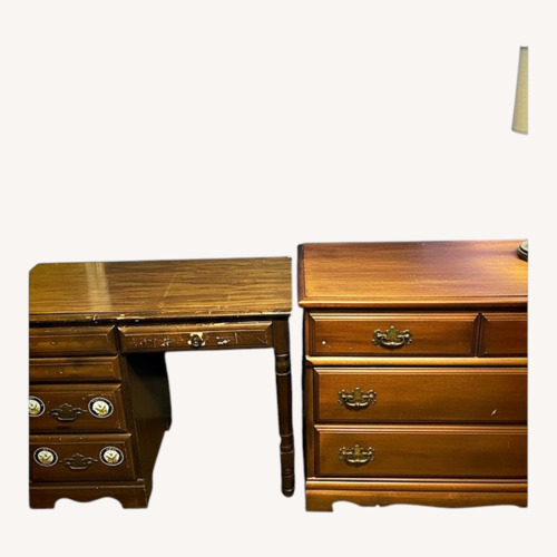 Used American Furniture Classics Dark Brown Wood Desk for sale on AptDeco