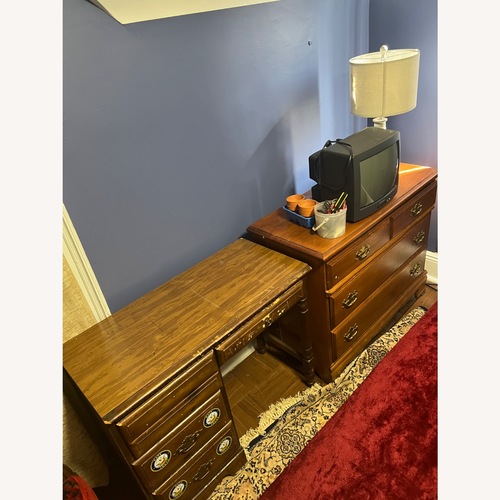 Used American Furniture Classics Dark Brown Wood Desk for sale on AptDeco