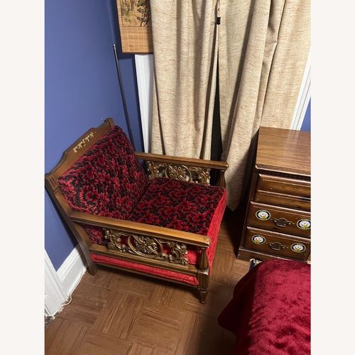 Used American Furniture Classics Red Wood Accent Chair for sale on AptDeco