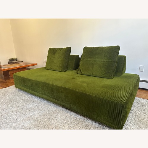 Used Brooklyn City Furniture Green Fabric Sleeper Sofa for sale on AptDeco