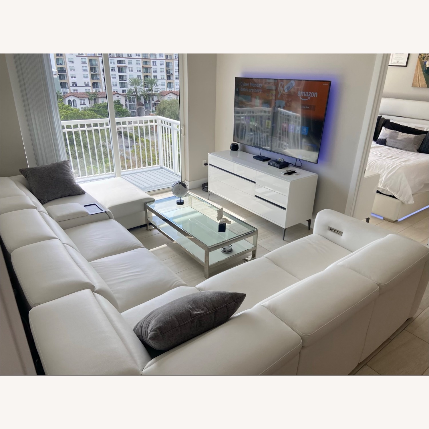 City Melody White Sleeper Sectional  - image-11