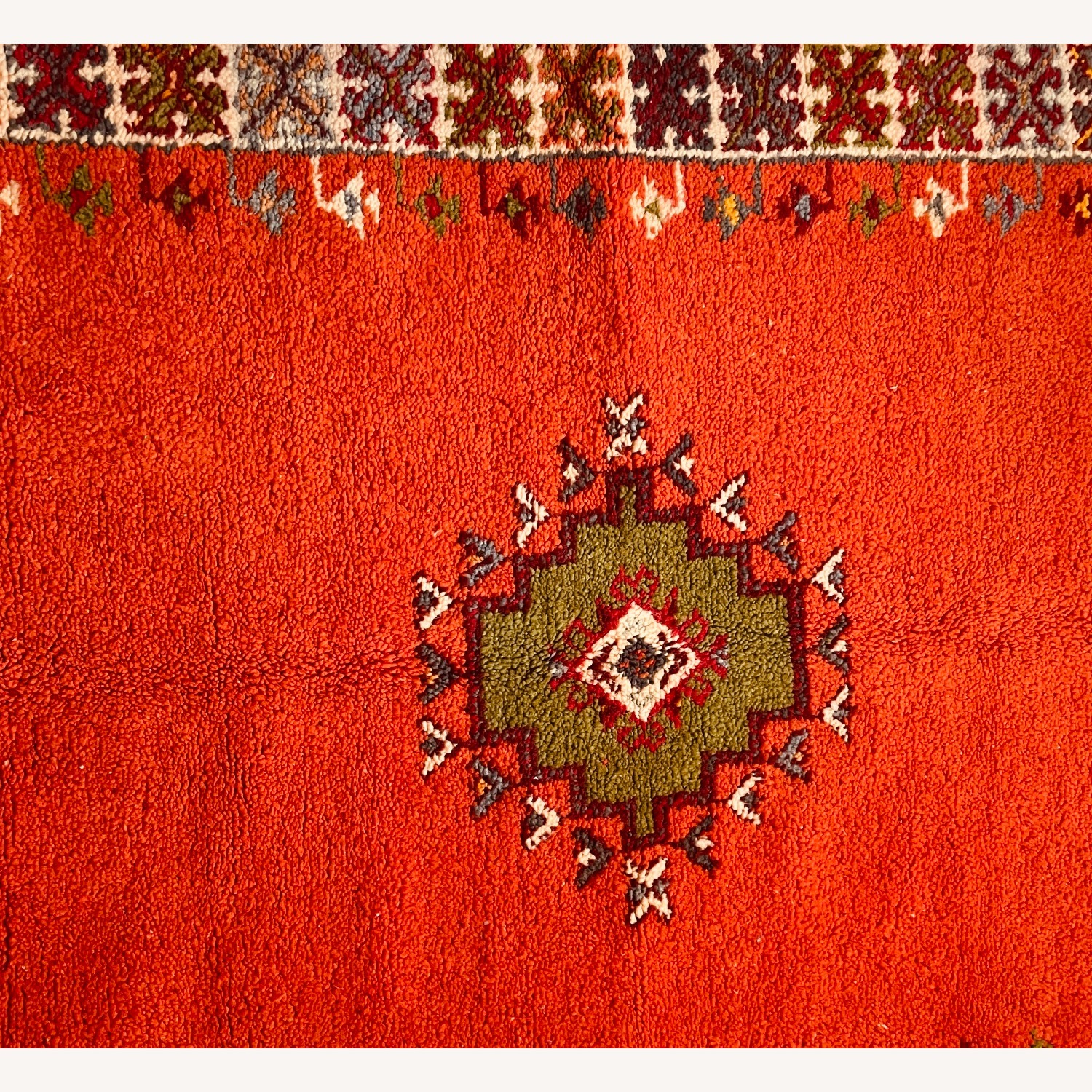 Tribal Moroccan Medallion Hand-Woven Wool Rug  - image-3