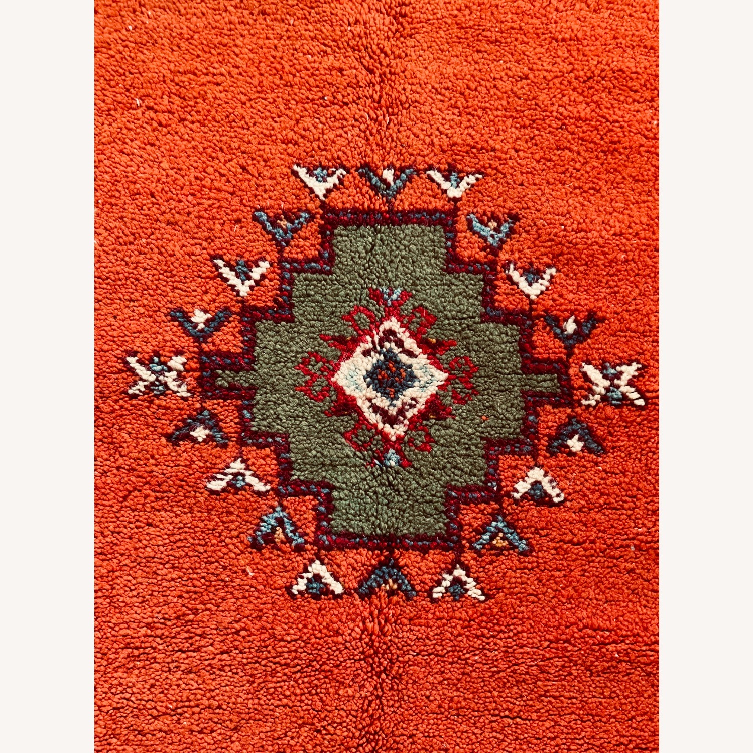 Tribal Moroccan Medallion Hand-Woven Wool Rug  - image-1