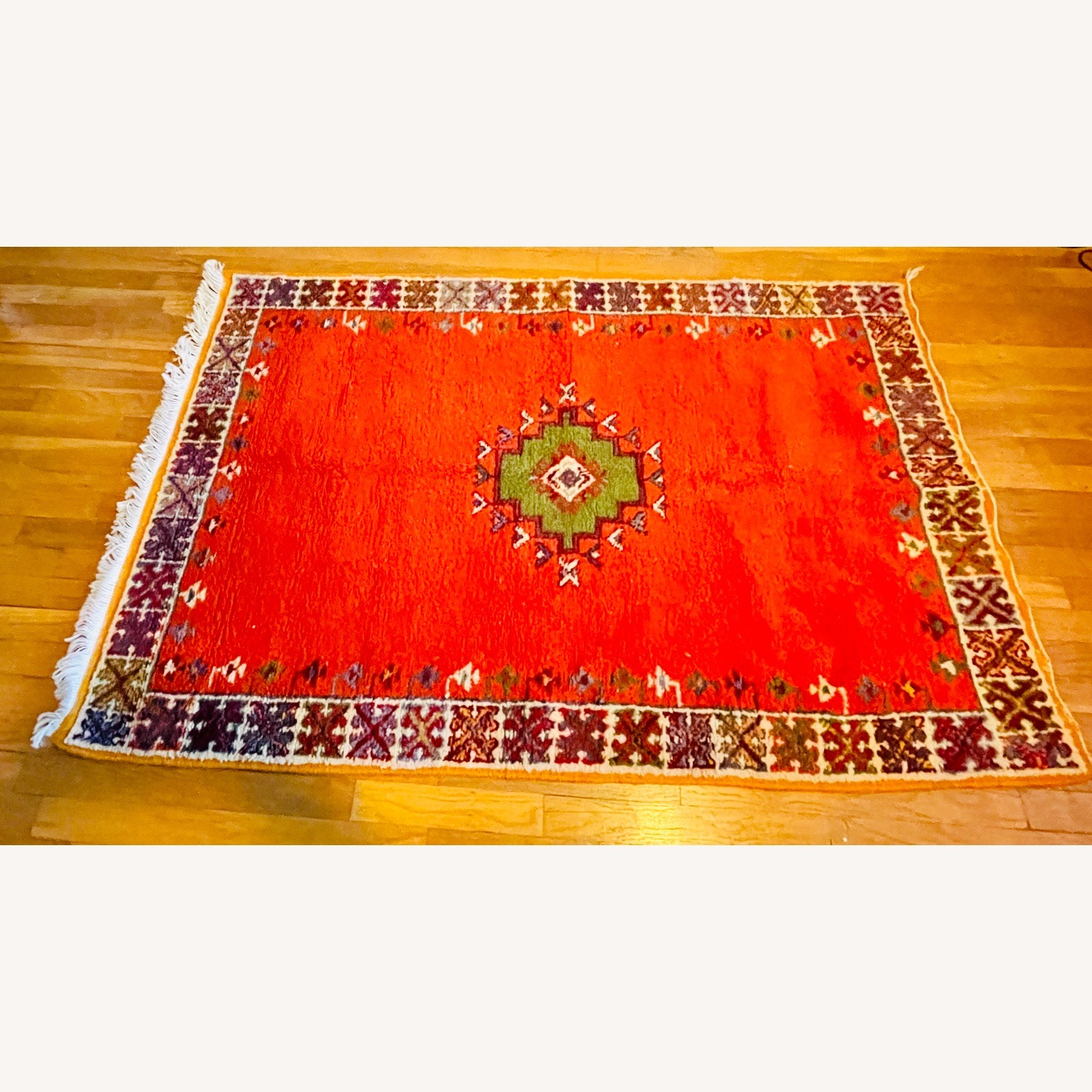 Tribal Moroccan Medallion Hand-Woven Wool Rug  - image-2