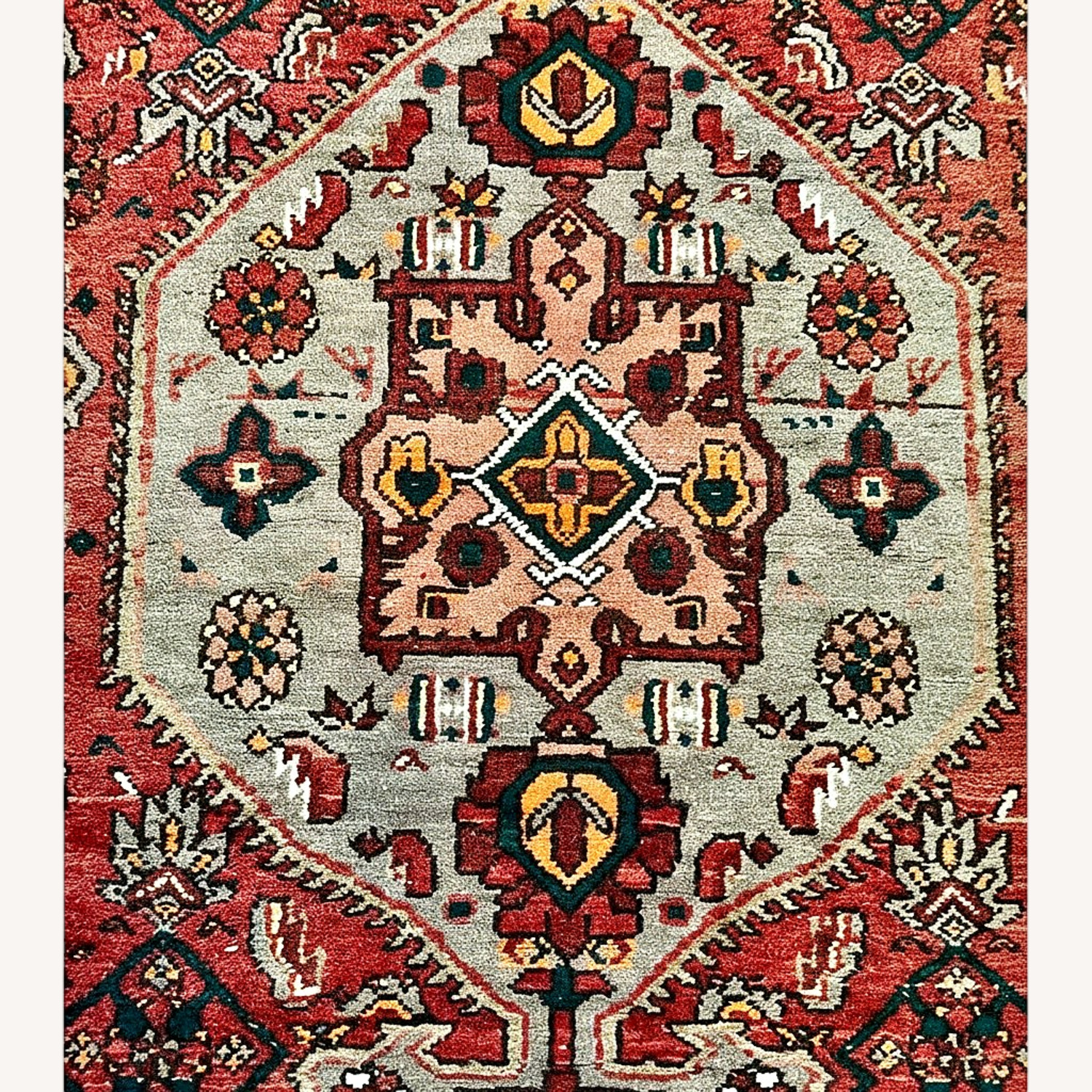 Persian Hand-Woven Medallion Rug - image-0