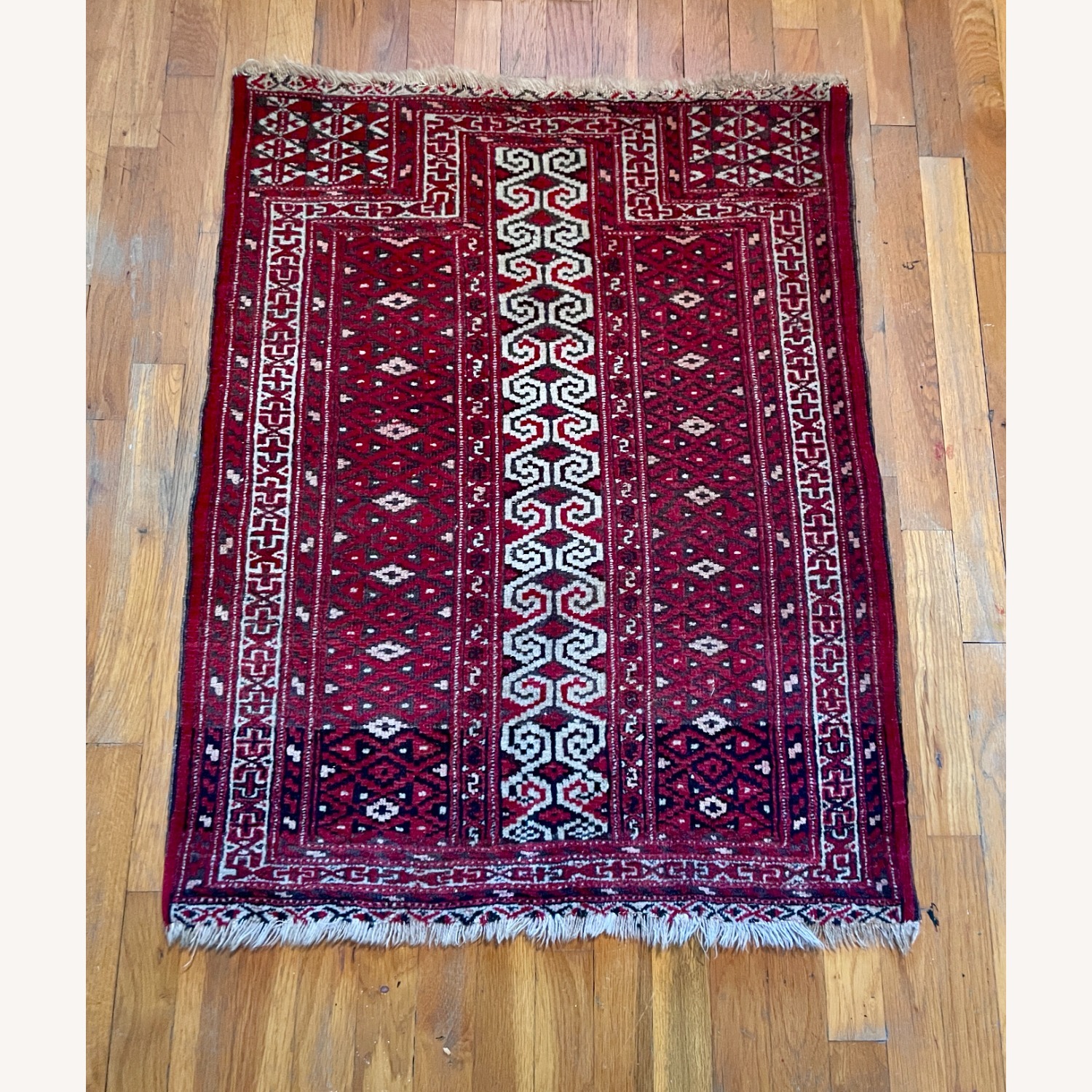 Antique Turkmen Ersari Hand-Woven Rug - image-1