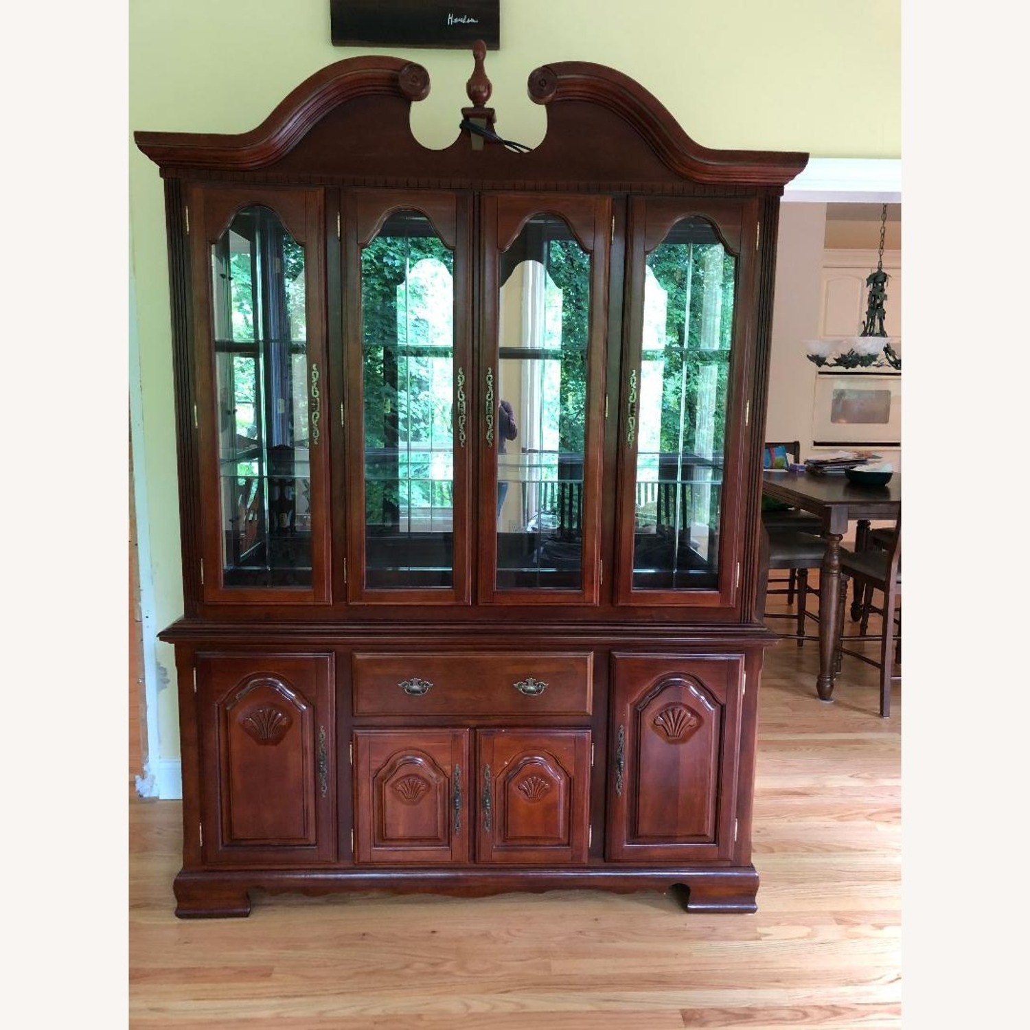 Dark Brown Wood Wall Unit - image-1