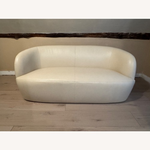 Used CB2 x goop Gwyneth Ivory Leather Loveseat for sale on AptDeco