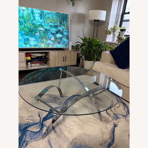 Used Transparent Glass Coffee Table for sale on AptDeco