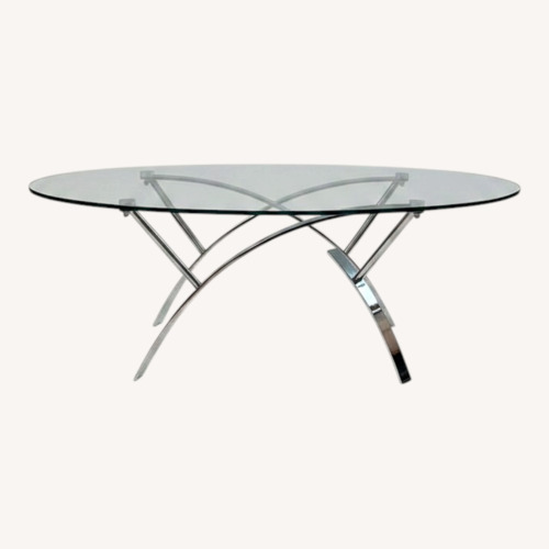 Used Transparent Glass Coffee Table for sale on AptDeco