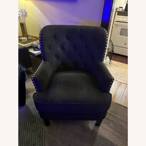 Used Blue Fabric Armchair for sale on AptDeco