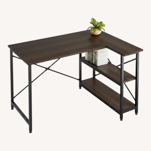 Used Wayfair Dark Brown Wood Desk for sale on AptDeco