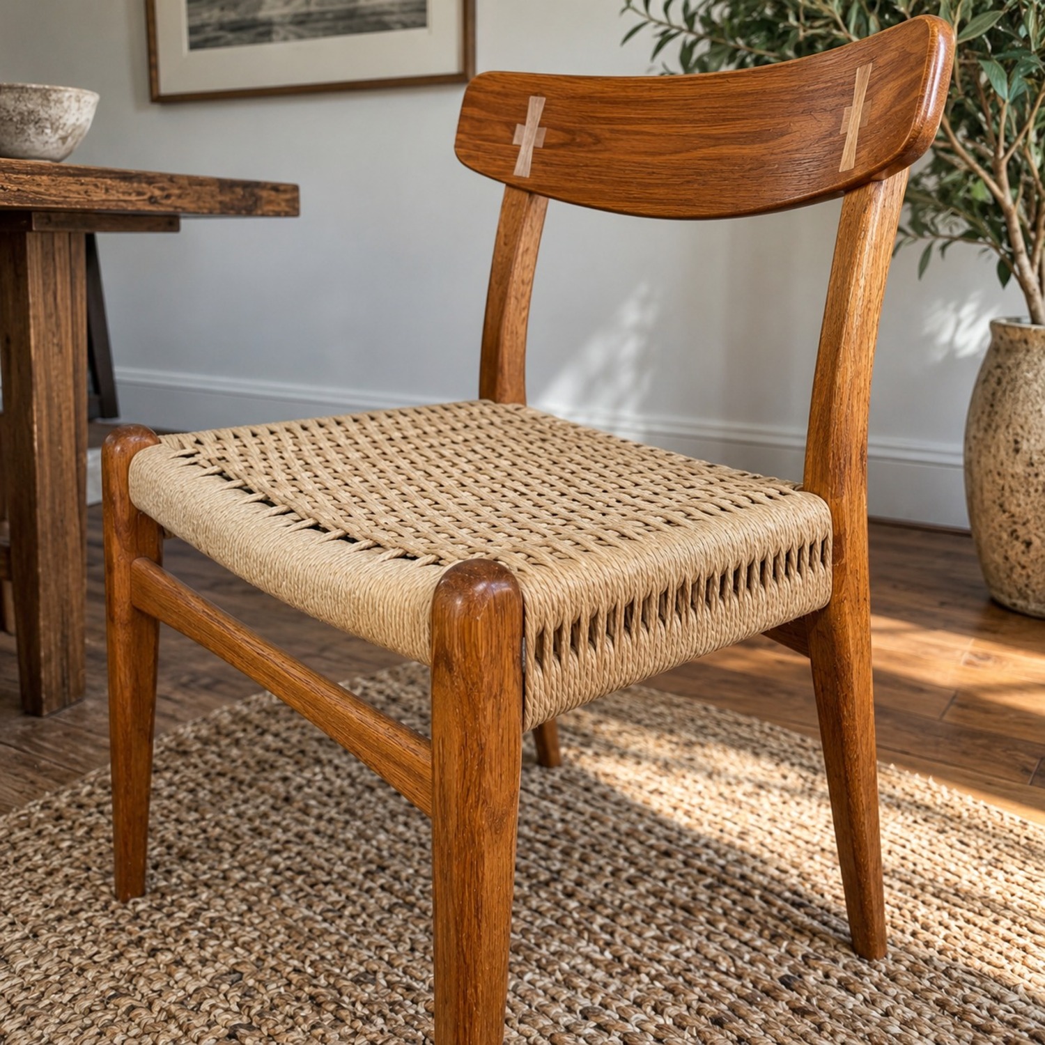 Hans J. Wegner CH23 Oak Wood Dining Chair - image-3
