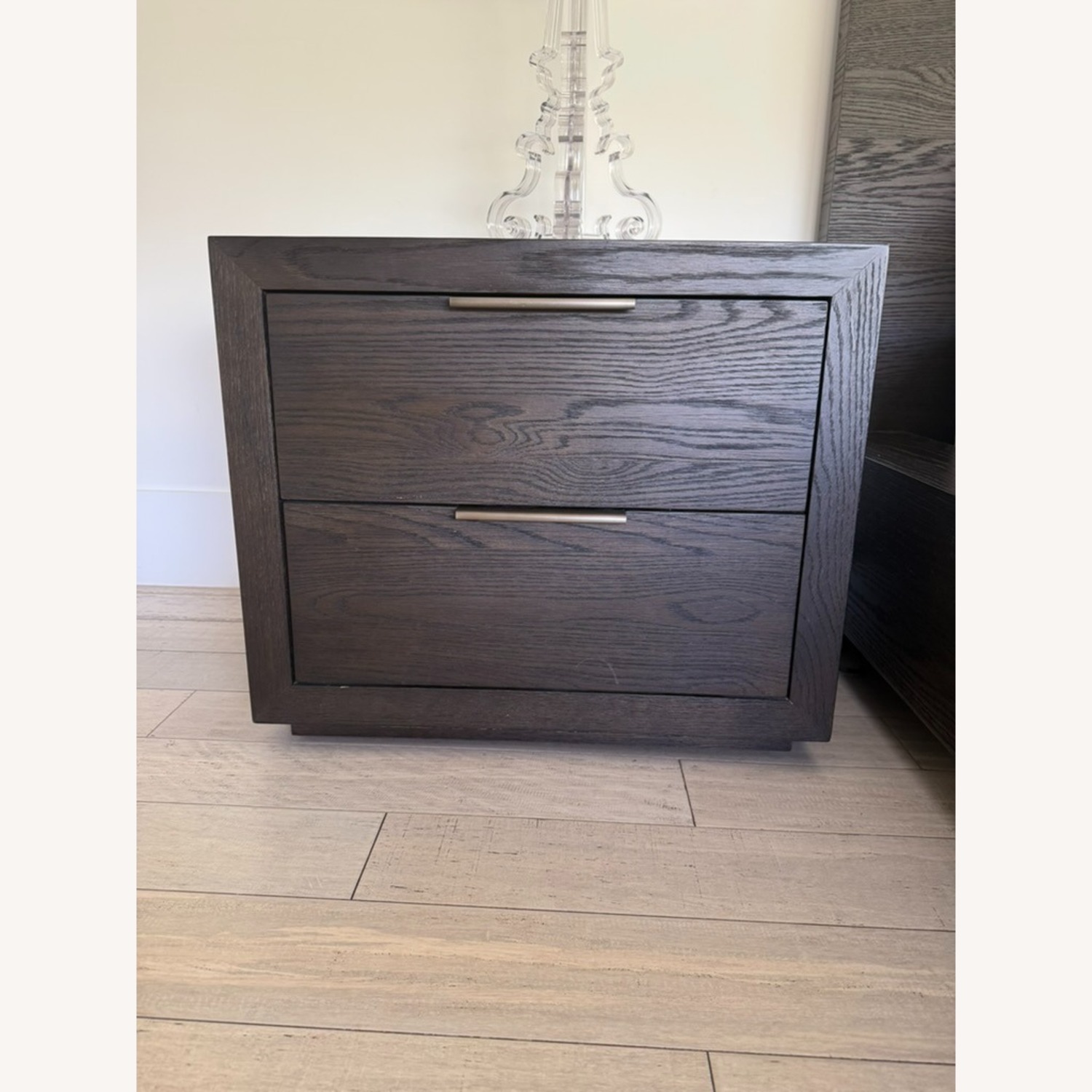 Restoration Hardware Dark Brown Wood Nightstands - image-1