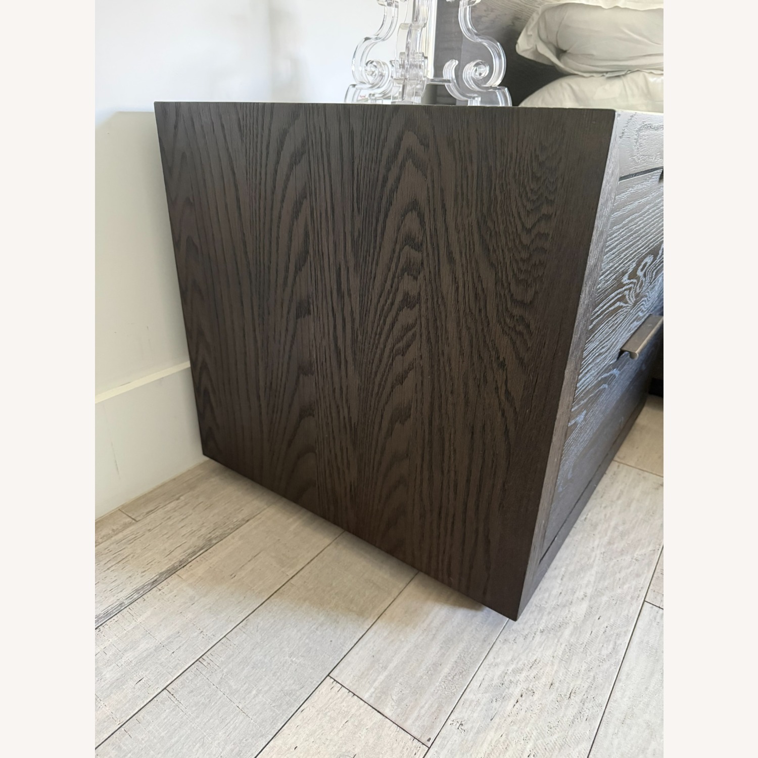Restoration Hardware Dark Brown Wood Nightstands - image-3