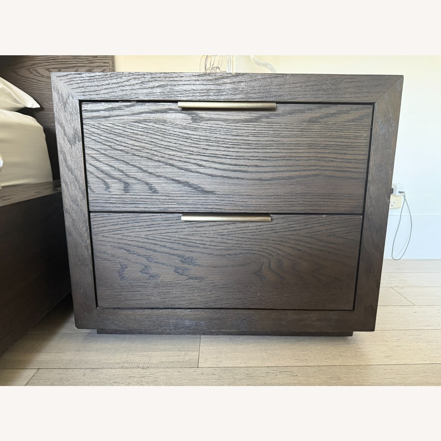 Restoration Hardware Dark Brown Wood Nightstands - image-4