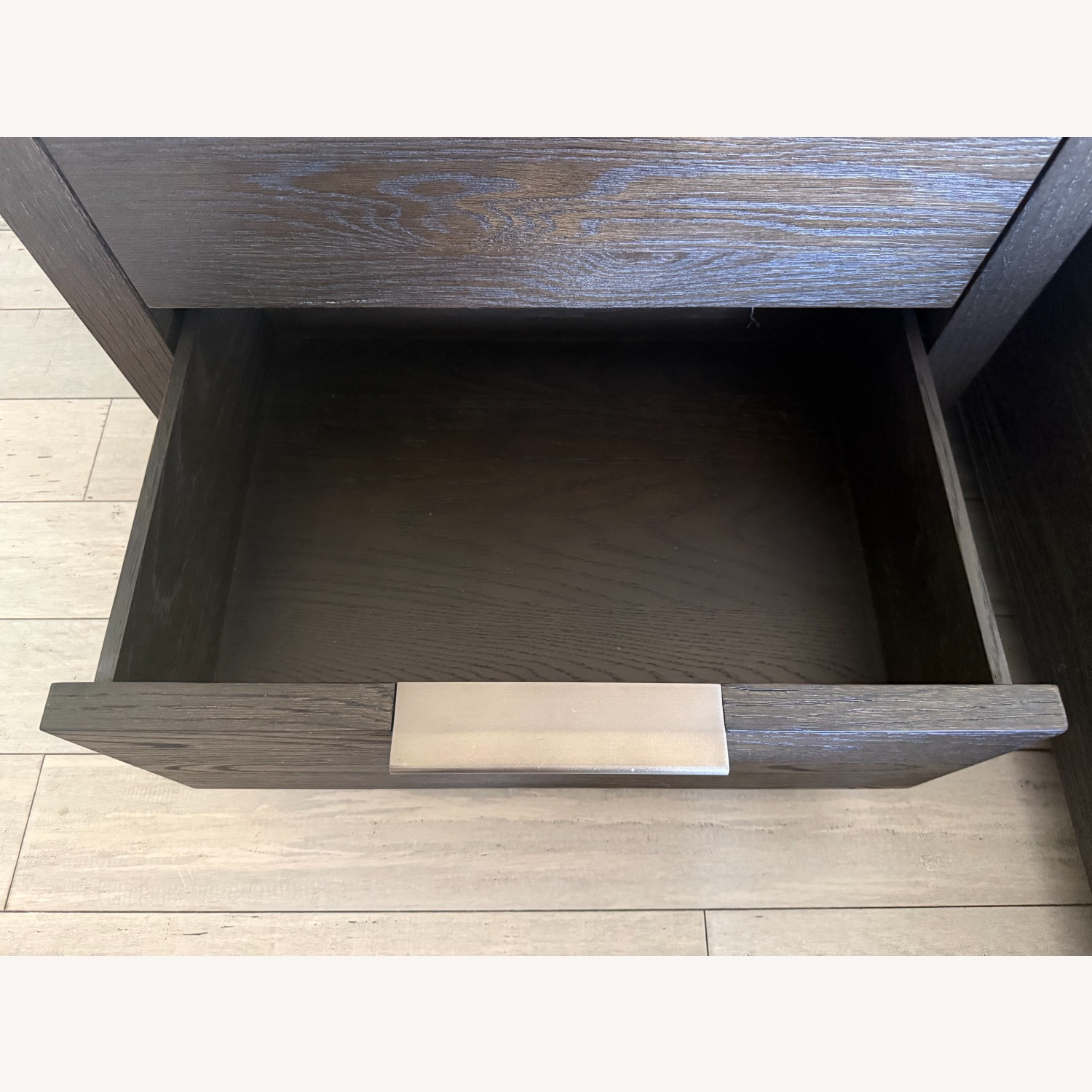 Restoration Hardware Dark Brown Wood Nightstands - image-7