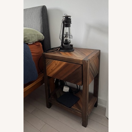 Used Vintage Hand Made Side Table Nightstand for sale on AptDeco