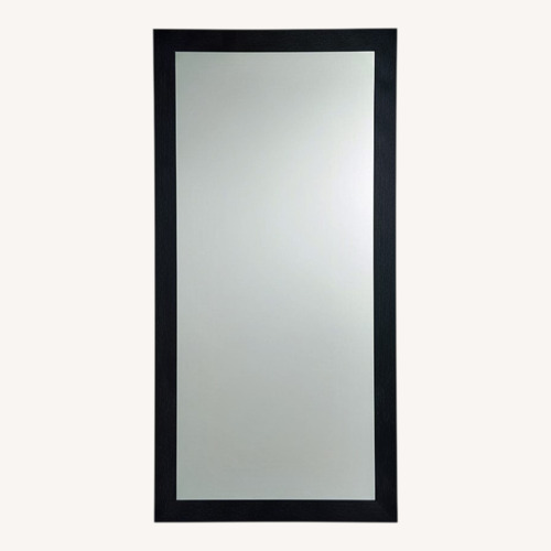 Used Black Glass Floor Full Size Mirror for sale on AptDeco