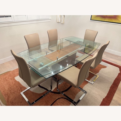 Used Scandinavian Designs Glass Dining Set for sale on AptDeco