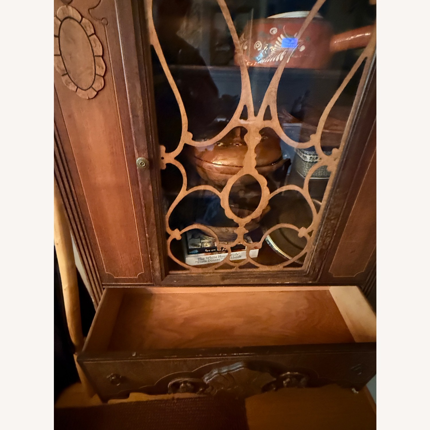 Vintage/Antique Finds Dark Brown Wood Armoire - image-3