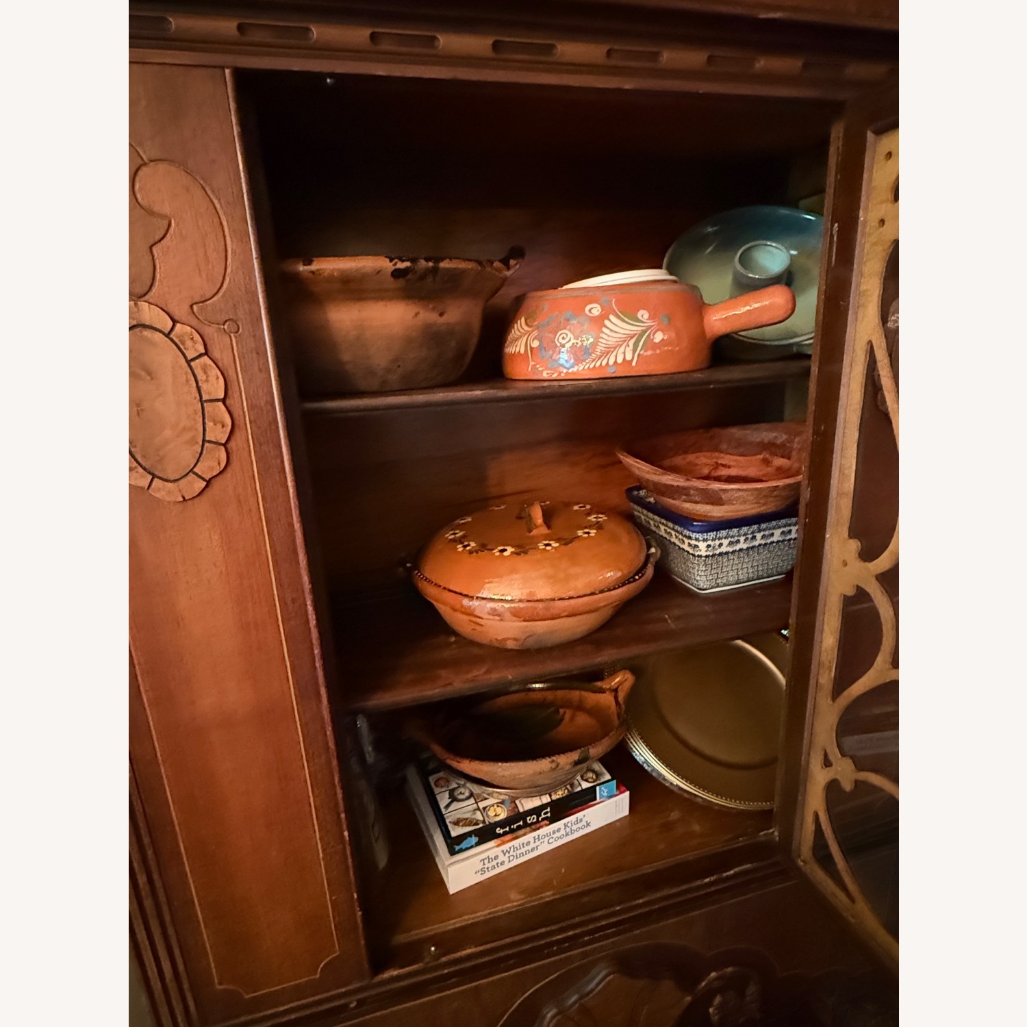 Vintage/Antique Finds Dark Brown Wood Armoire - image-5