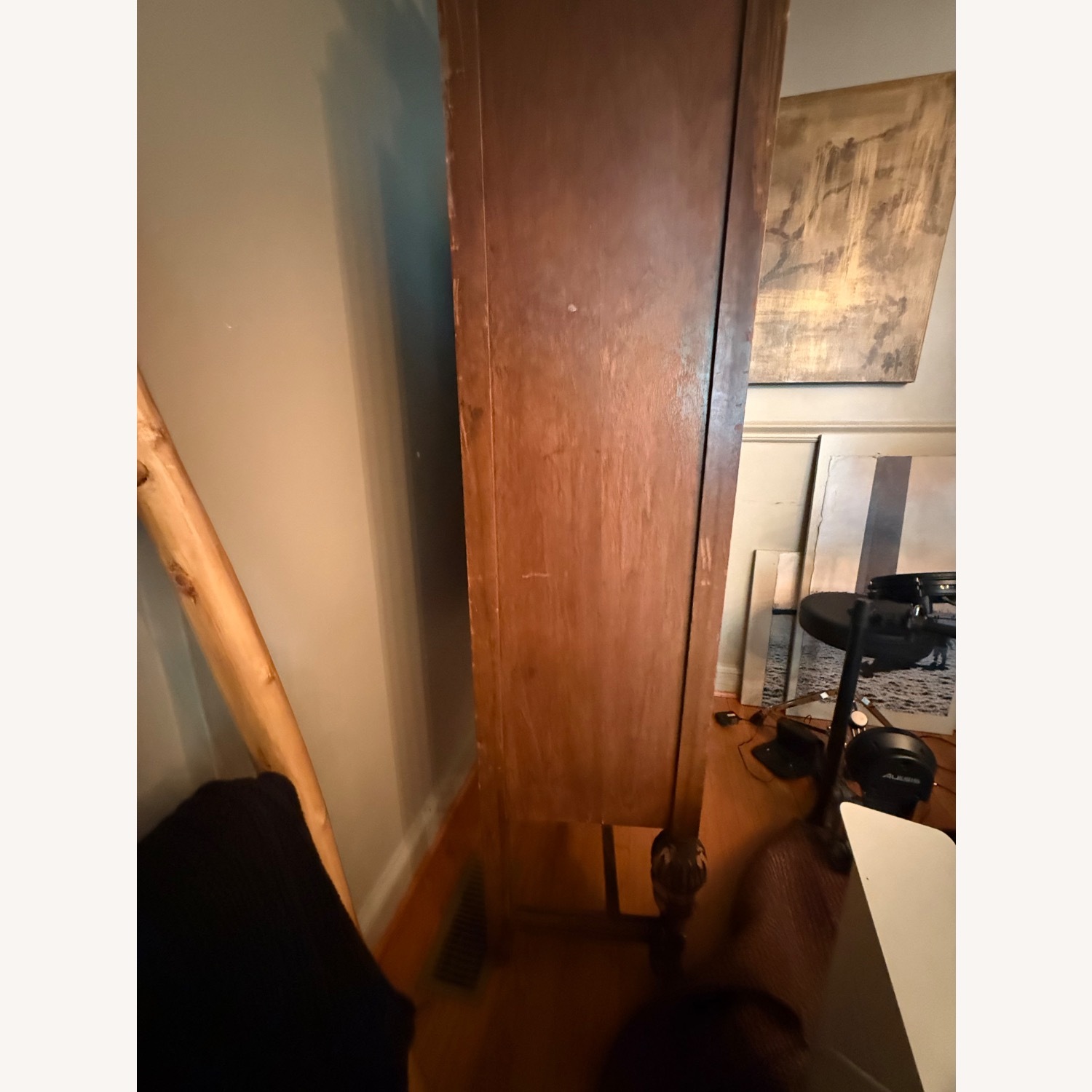 Vintage/Antique Finds Dark Brown Wood Armoire - image-2