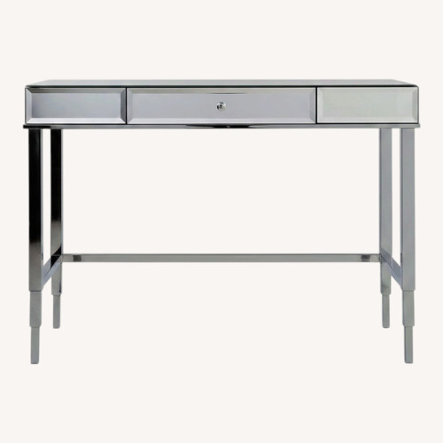 Used Wayfair Transparent Mirrored Glass Desk for sale on AptDeco