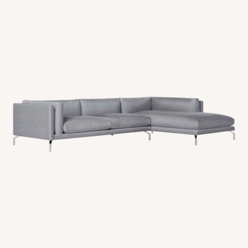 Used Design Within Reach Light Gray 2 Piece Sectional for sale on AptDeco