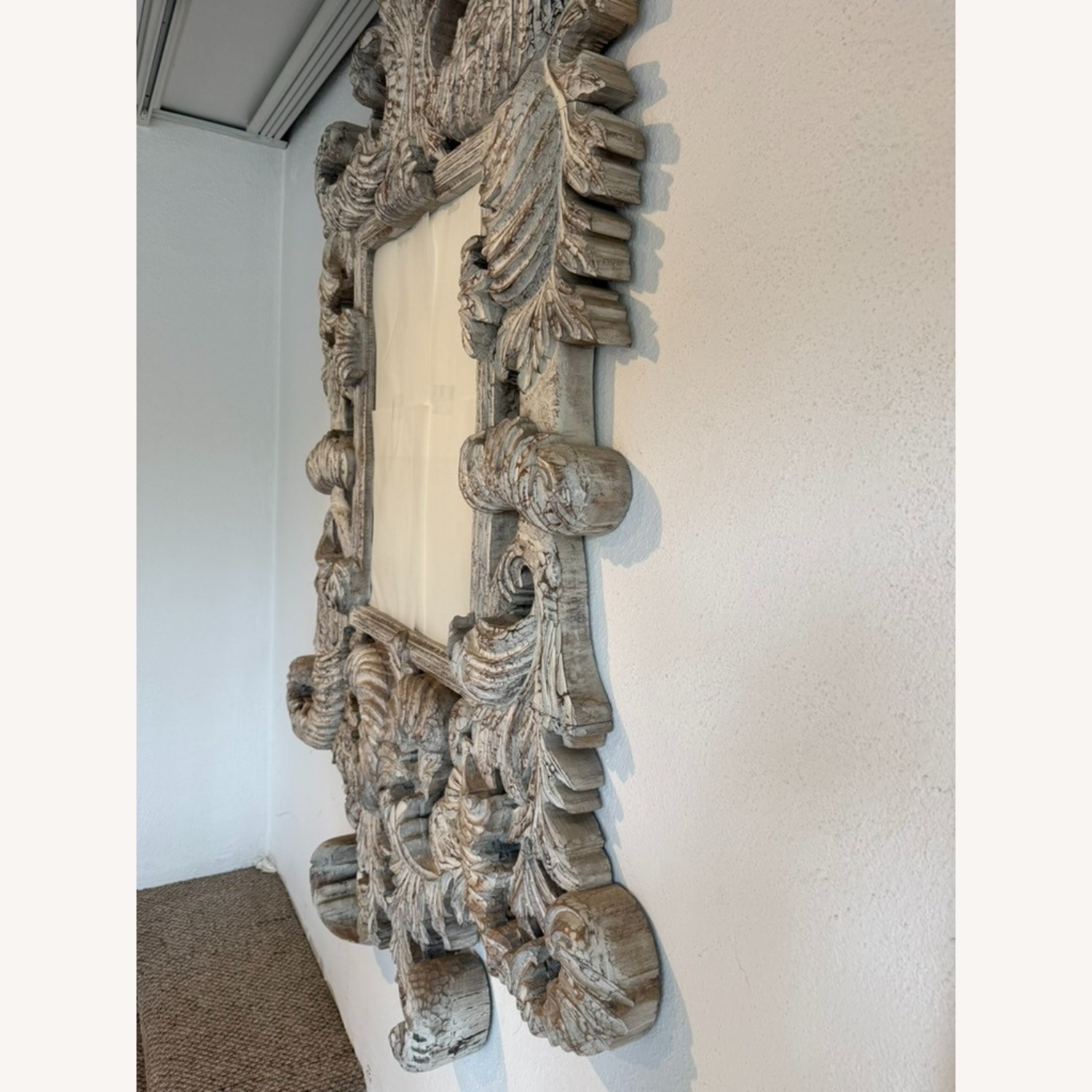 Vintage/Antique Finds White Wood Wall Mirror - image-2