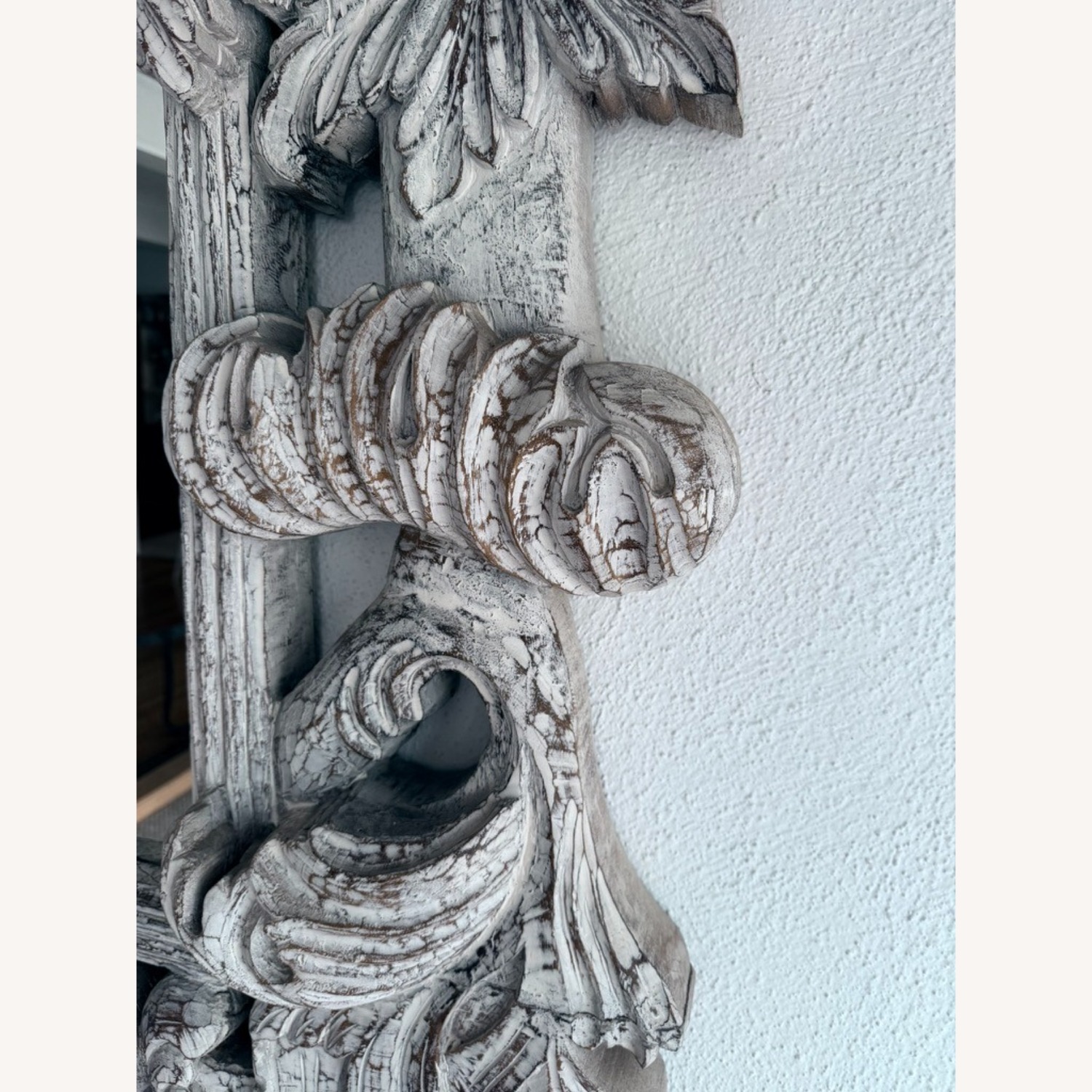Vintage/Antique Finds White Wood Wall Mirror - image-4