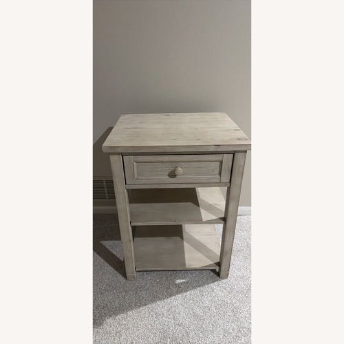 Used Pottery Barn Beadboard Nightstand (21") for sale on AptDeco