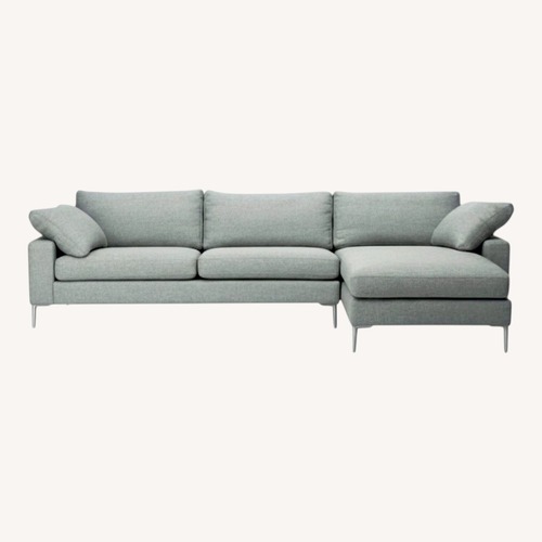Used Article Light Gray Fabric 2 Piece Sectional for sale on AptDeco
