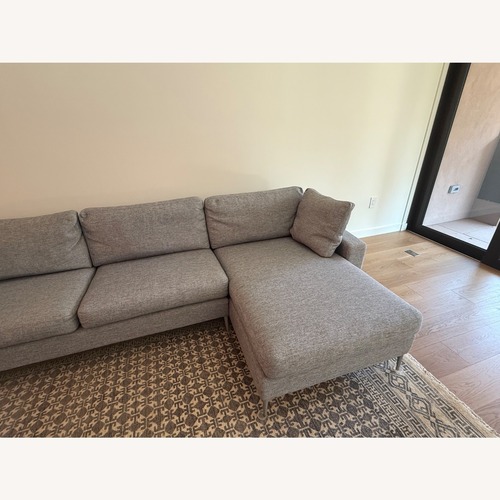 Used Article Light Gray Fabric 2 Piece Sectional for sale on AptDeco