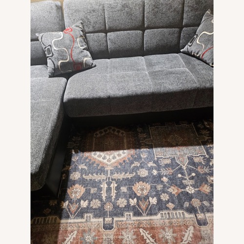 Used The Futon Shop Dark Gray 2 Piece Sectional for sale on AptDeco