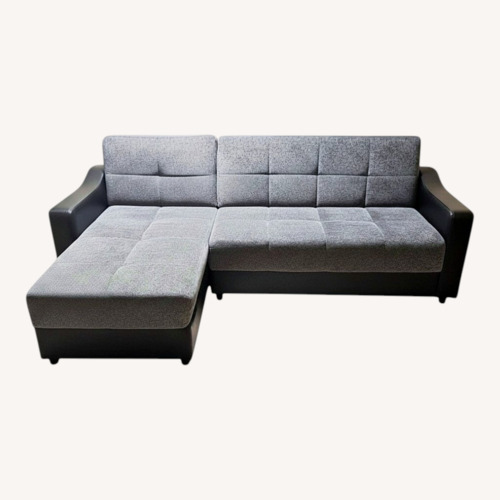 Used The Futon Shop Dark Gray 2 Piece Sectional for sale on AptDeco