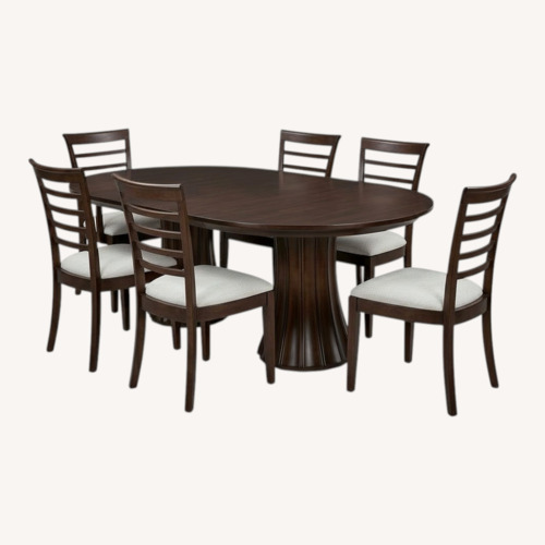 Used Stickley Audi & Co Dark Brown Wood Dining Set for sale on AptDeco