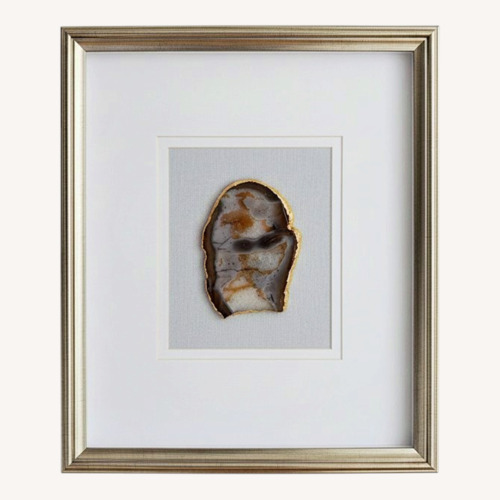 Used Large Heavy Framed Natural Agate Geode Wall Art for sale on AptDeco