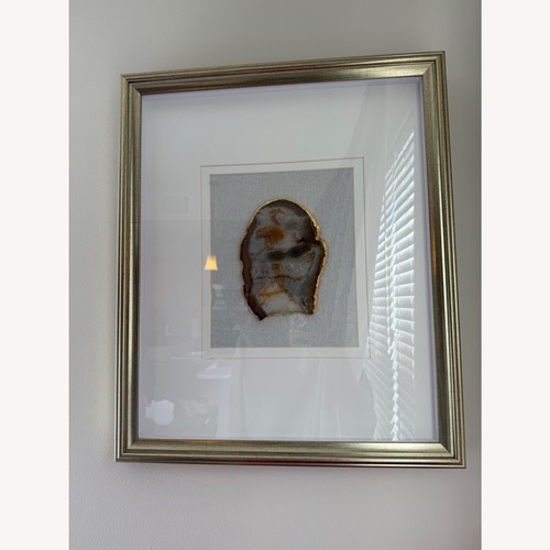 Used Large Heavy Framed Natural Agate Geode Wall Art for sale on AptDeco