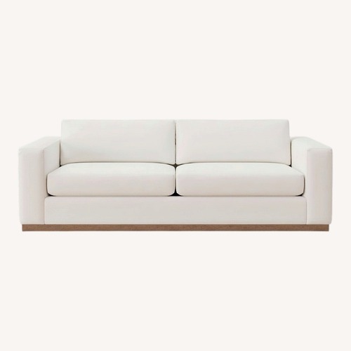 Used Pottery Barn Carmel White Fabric 2 Seater Sofa for sale on AptDeco