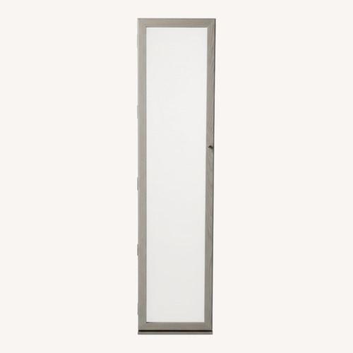 Used Light Gray Wood Floor Mirror for sale on AptDeco