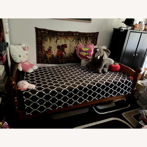 Used Vintage Real Wood Twin Bed  for sale on AptDeco