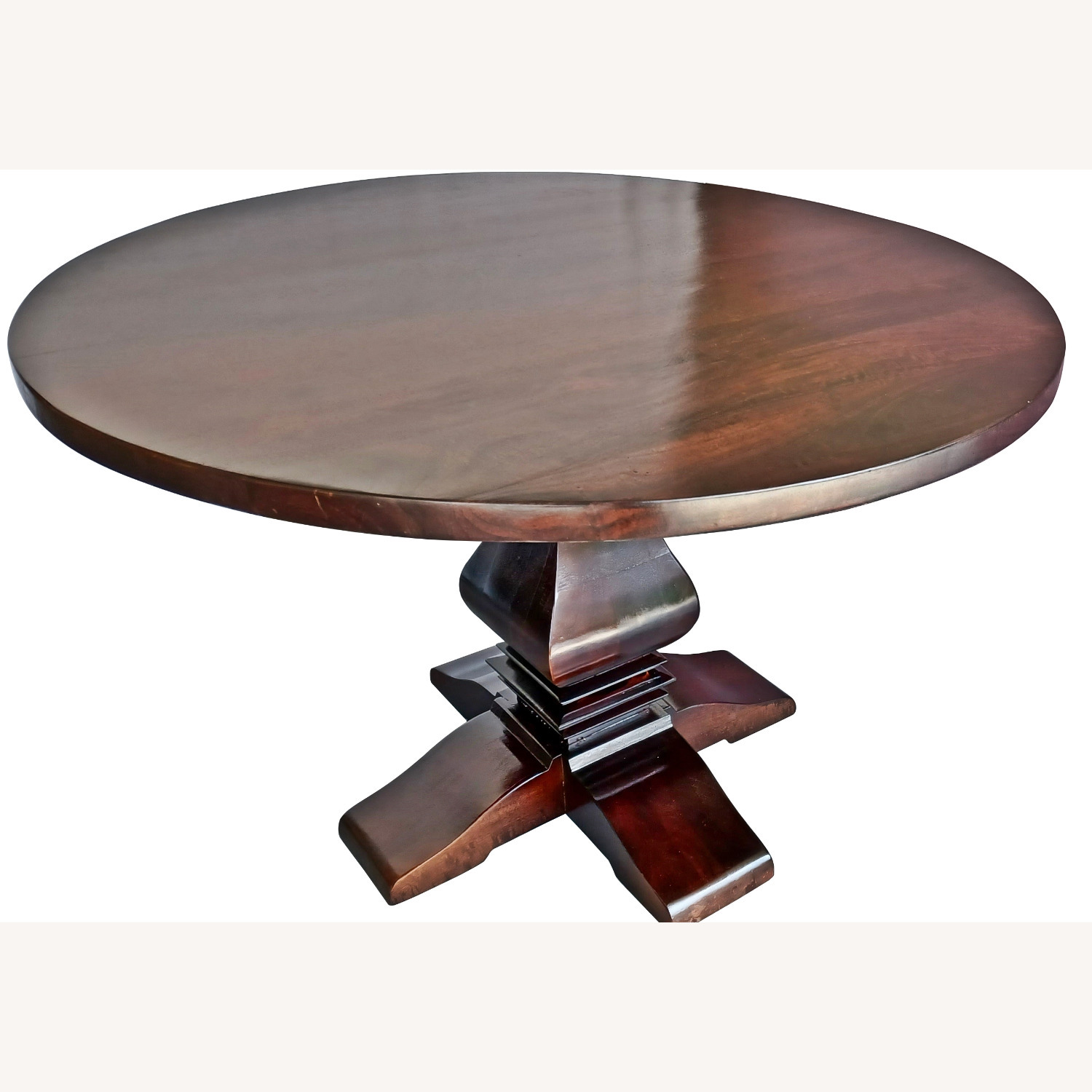 Pedestal Round Solid hardwood Table RH Inspired - image-2