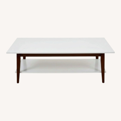 Used Vintage/Antique Finds White Wood Coffee Table for sale on AptDeco