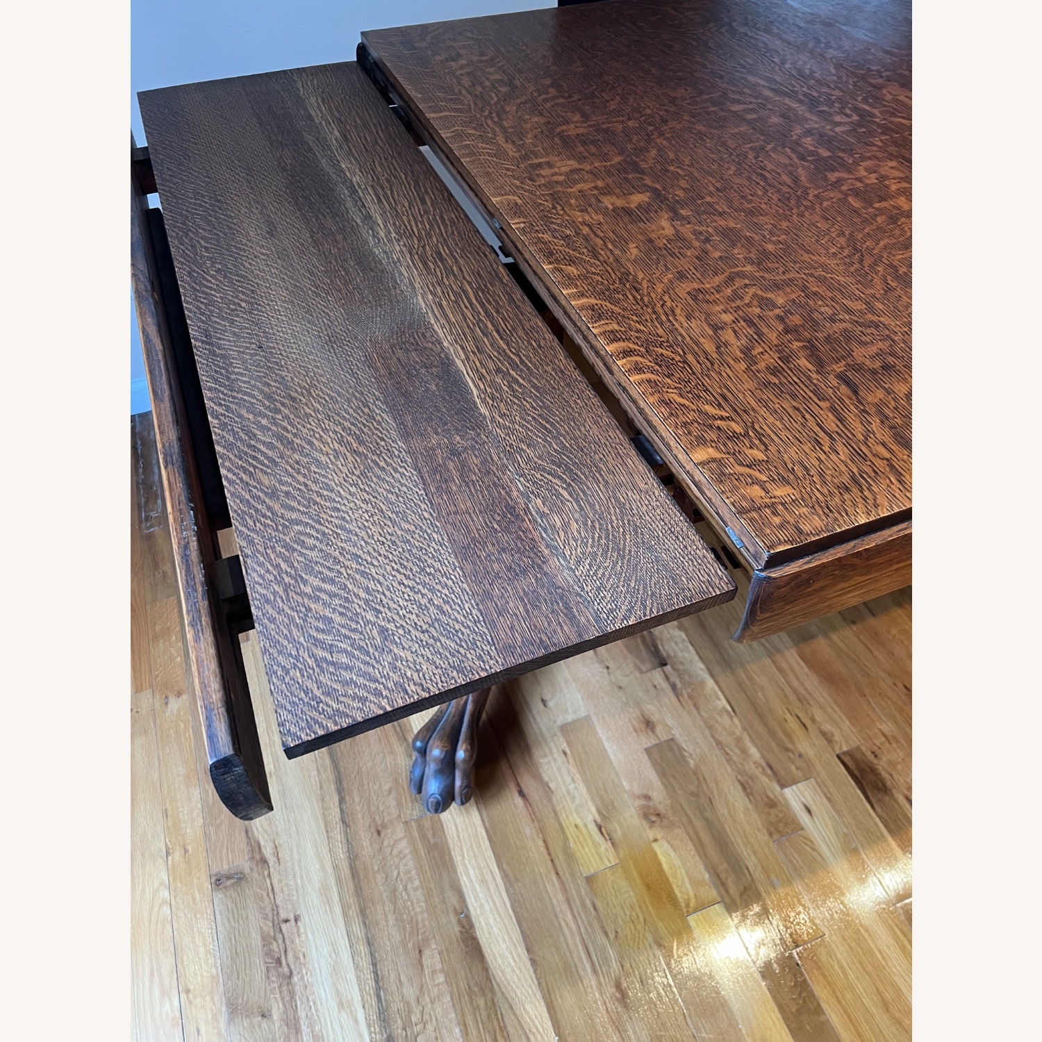 Antique Tiger Oak Table - image-2