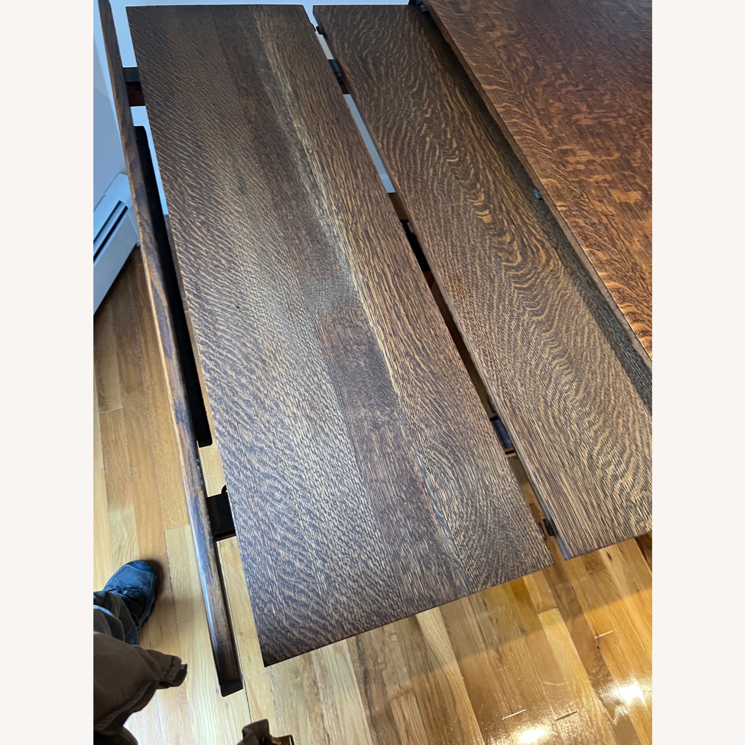 Antique Tiger Oak Table - image-7