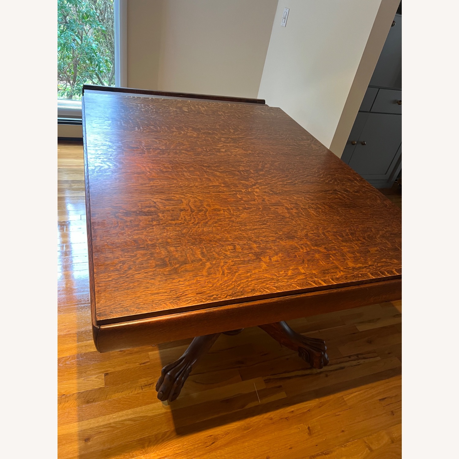 Antique Tiger Oak Table - image-6