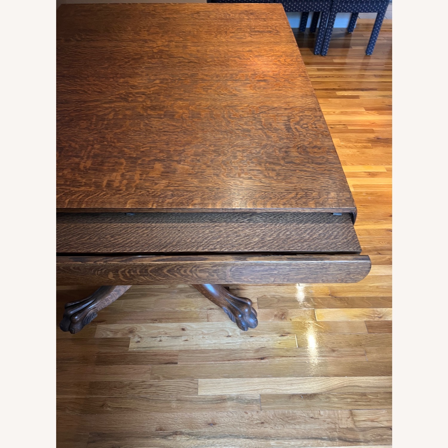 Antique Tiger Oak Table - image-3