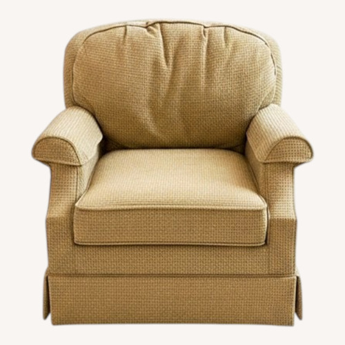 Used Green Swivel Chair w Ottoman for sale on AptDeco